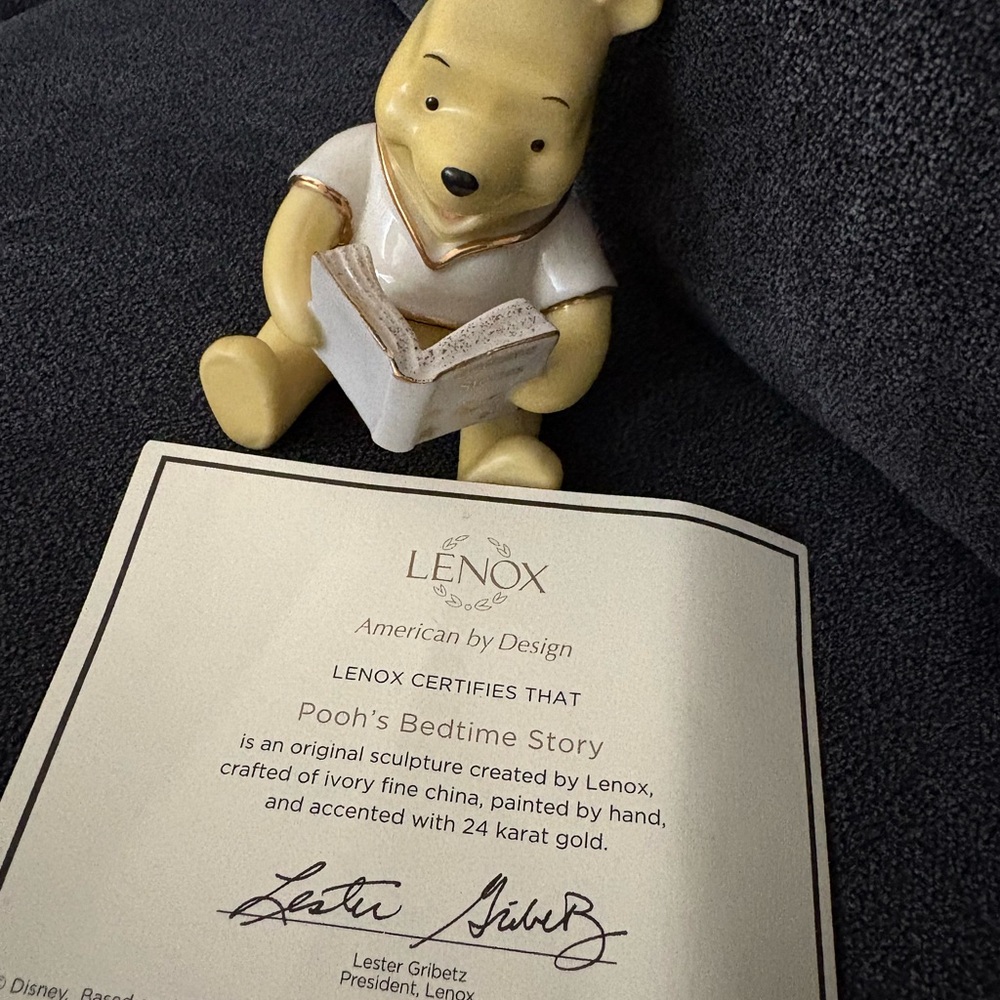 Lenox Pooh's Bedtime Story Figurine